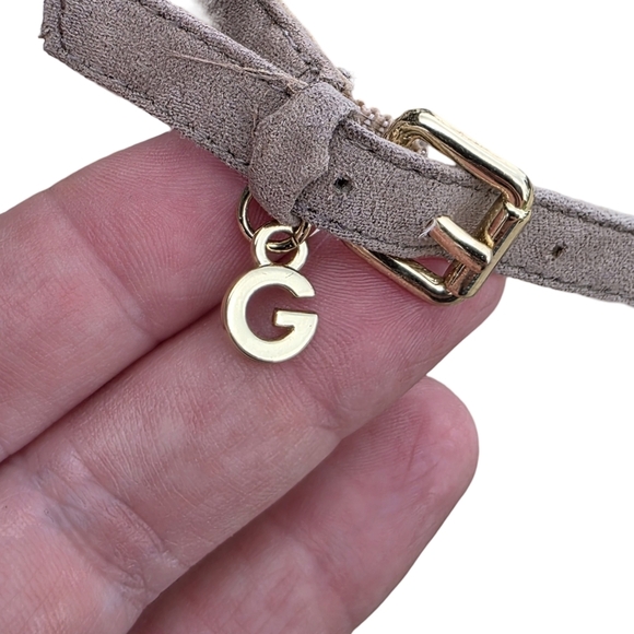 G by GUESS Shantal 2 Piece Heels,  Faux Suede Nude, Size 10M - Picture 4 of 11